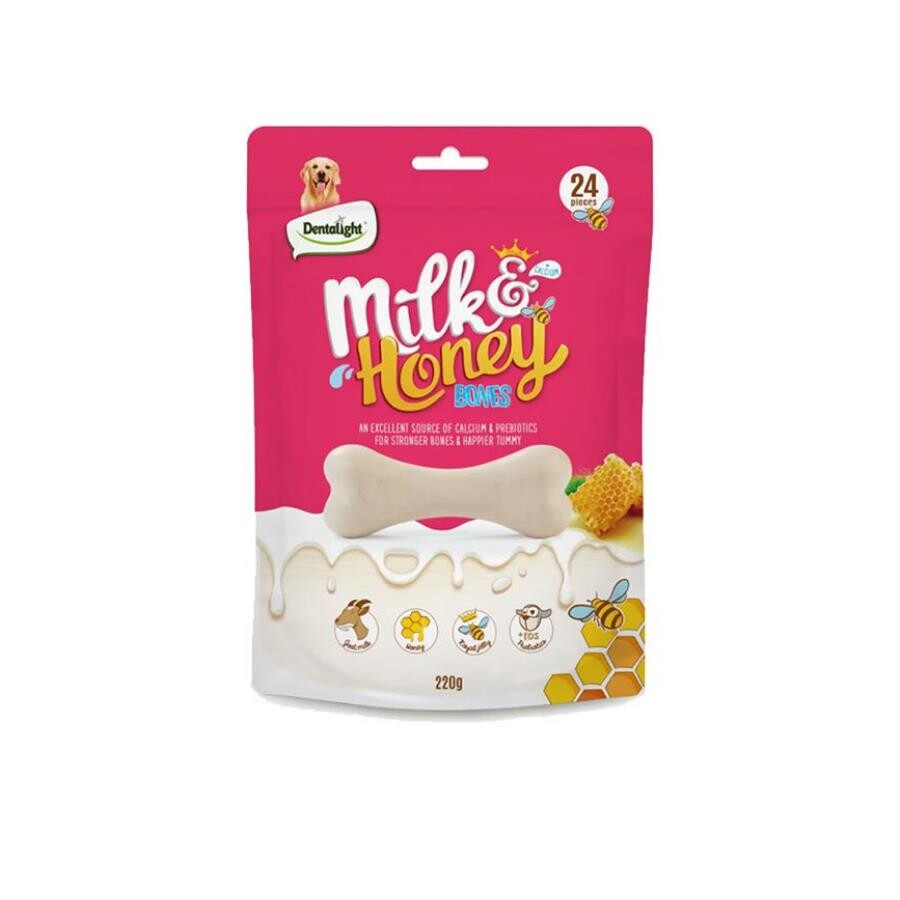 Dentalight Süt Ve Ballı Köpek Ödül Kemikleri 220 GR | SRC: Barcode: 6942133313630